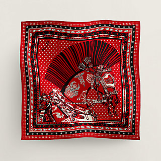 美品　エルメス HERMES カレ65 シュバルパンクバンダナ カレH 65 《シュヴァル・パンク・バンダナ》 - ブラック